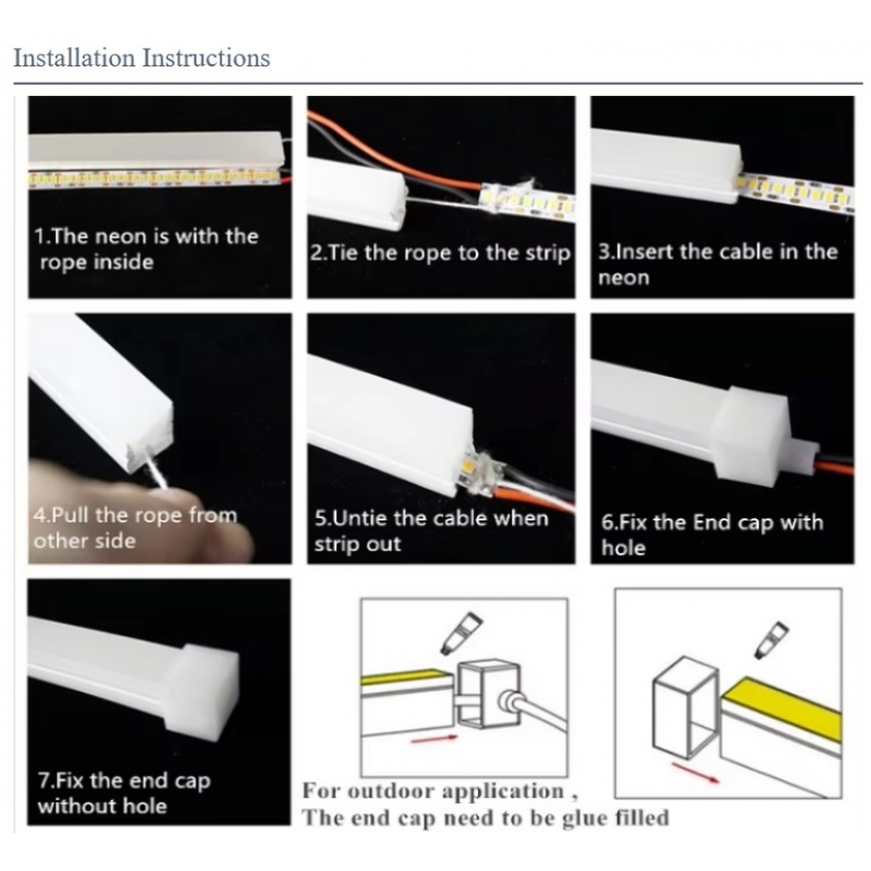 SE-SWL-17 SILICON 1,2*1,2CM WITH LACE 17MM FOR LED STRIP PRICE PER METER