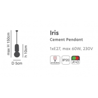 SE 149-RE  IRIS PENDANT LAMP RED 1E2