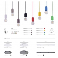 SE 149-RE  IRIS PENDANT LAMP RED 1E2