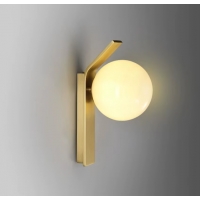 SE21-GM-15 KELIA WALL LAMP BRASS AND OPAL E14 12x15x22cm IP20 220V 2 YEARS WARRANTY Ε2