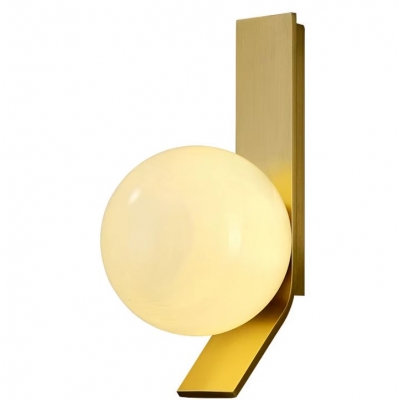 SE21-GM-15 KELIA WALL LAMP BRASS AND OPAL E14 12x15x22cm IP20 220V 2 YEARS WARRANTY Ε2