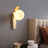 SE21-GM-15 KELIA WALL LAMP BRASS AND OPAL E14 12x15x22cm IP20 220V 2 YEARS WARRANTY Ε2