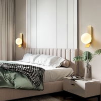 SE21-GM-15 KELIA WALL LAMP BRASS AND OPAL E14 12x15x22cm IP20 220V 2 YEARS WARRANTY Ε2