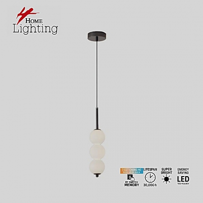 SE LED 120 LUNA TRIPLA BLACK Φ10CM  PENDANT 3CCT WITH MEMORY 2 YEARS WARRANTY