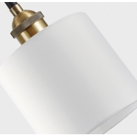 SE21-BR-10-BL6-SH1  MAGNUM BRONZE White Shade Pendant+