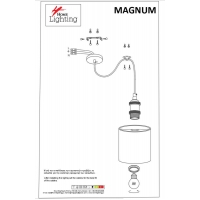 SE21-BR-10-BL6-SH1  MAGNUM BRONZE White Shade Pendant+
