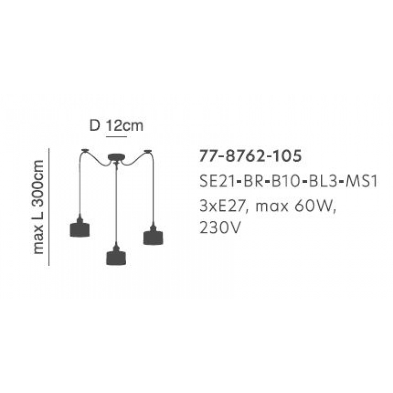 SE21-BR-10-BL3-MS1 MAGNUM BRONZE Black Metal Shade Pendant+ SE21-BR-10-BL3-MS1 MAGNUM BRONZE Black Metal Shade Pendant+