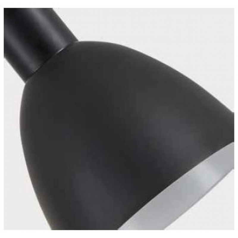 SE21-BL-52-MS2 ADEPT WALL LAMP Black Wall Lamp with Switcher and Black Metal Shade+