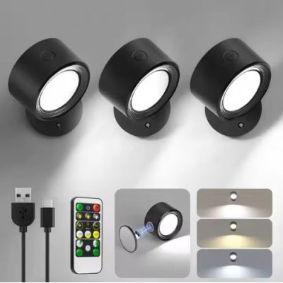 SE LED 4 MIZU BLACK WALL BATTERY LED LAMP RECHARCHEABLE 8x4,5cm 3,5w 2000mah 3CCT CHARGING TIME