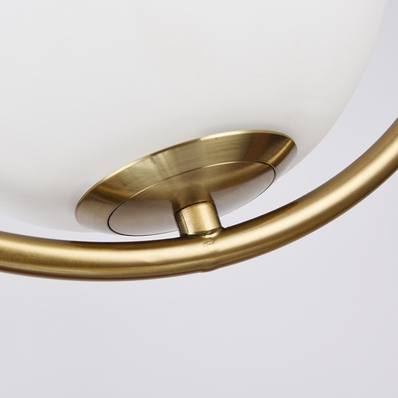 SE 110-6 PRATO PENDANT BRASS GOLD WITH 6 OPAL GLASSES Φ15 Γ4