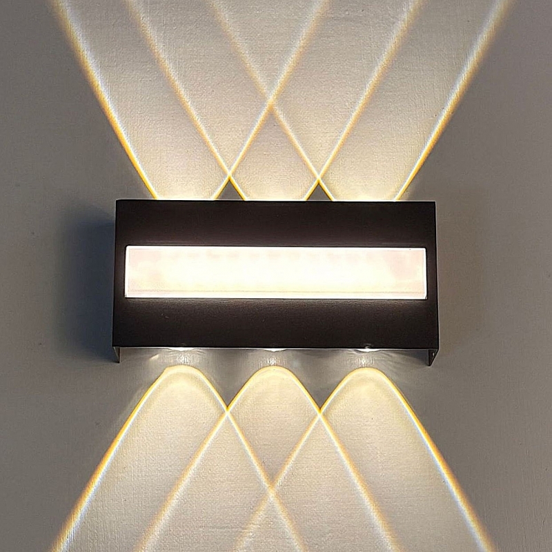 SE LED 105 QUADRA BLACK OUTDOOR WALL LAMP 6+4W 3000K 2 YEARS WARRANTY SE LED 105 QUADRA BLACK OUTDOOR WALL LAMP 6+4W 3000K 2 YEARS WARRANTY