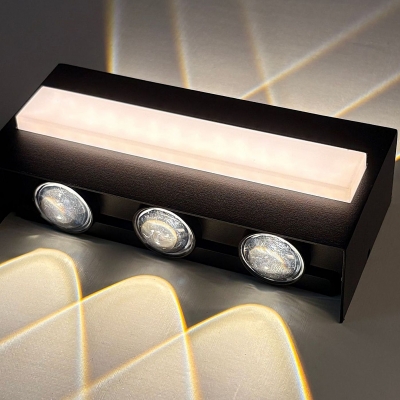 SE LED 105 QUADRA BLACK OUTDOOR WALL LAMP 6+4W 3000K 2 YEARS WARRANTY