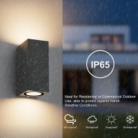 SE-WL-S1-DG CUADRO DOWN WALL LAMP GU10 DARK GREY BODY ALUMINIUM