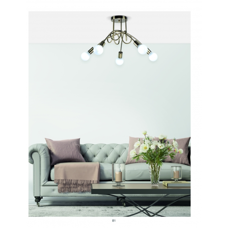 KQ 2627/5 QUIRKY ANTIQUE BRONZE CEILING LAMP Δ3