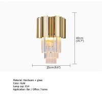 SE21-14-1 IMPERIAL CROWN GOLD WALL LAMP  25*40cm  2 YEARS WARRANTY