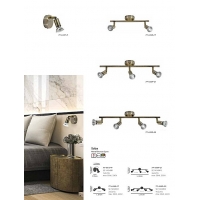 SE 140-BR1 SABA WALL LAMP BRONZE Ζ1