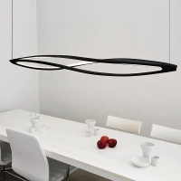 SE LED 100 SIGMA PENDANT BLACK 49W  3CCT 20x100cm IP20 220V 2 YEARS WARRANTY Α1