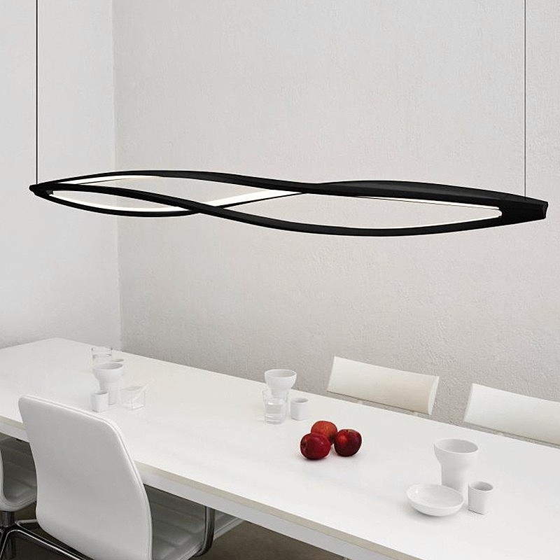 SE LED 100 SIGMA PENDANT BLACK 49W  3CCT 20x100cm IP20 220V 2 YEARS WARRANTY Α1