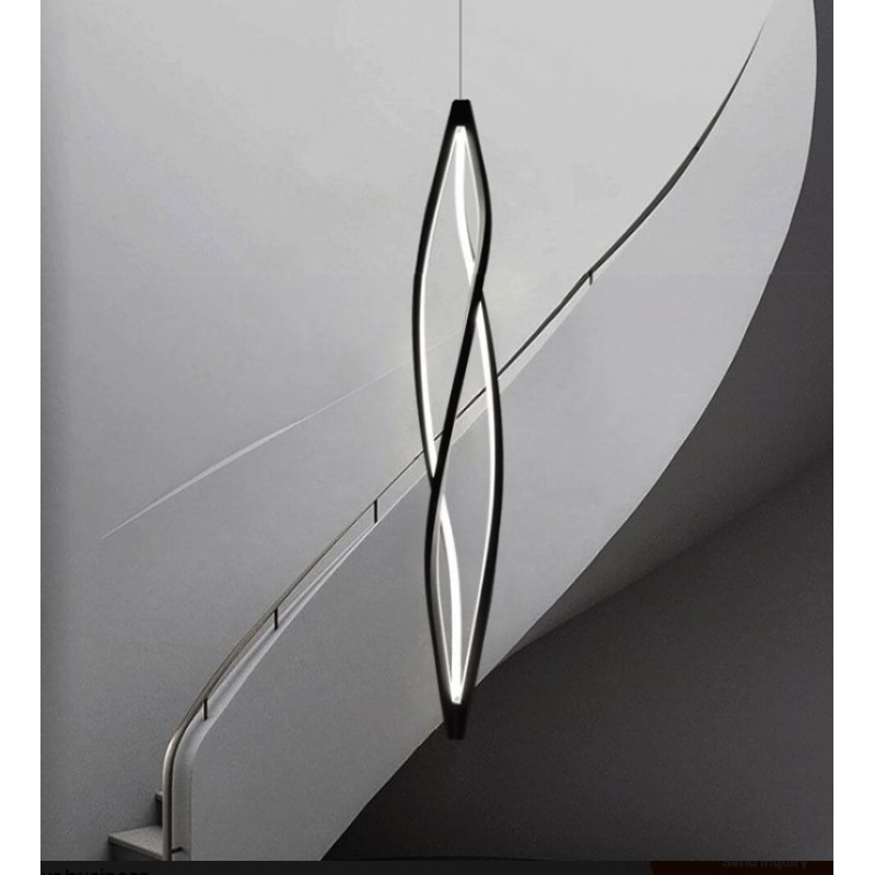 SE LED 100 SIGMA PENDANT BLACK 49W  3CCT 20x100cm IP20 220V 2 YEARS WARRANTY Α1