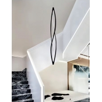 SE LED 100 SIGMA PENDANT BLACK 49W  3CCT 20x100cm IP20 220V 2 YEARS WARRANTY Α1