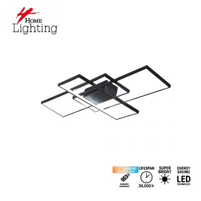 SE LED 4 TESSERA BLACK 58*32*10cm 3CCT WITH CONTROL+MEMORY 40W IP20 2 YEARS WARRANTY Z4