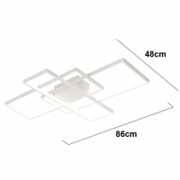 SE LED 4 TESSERA WHITE 86*48*10cm 3CCT WITH CONTROL+MEMORY IP20 54W 2 YEARS WARRANTY Z4