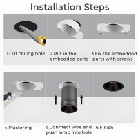 SE-SP-TR-BL TRIXI SPOT COMPONENT TRIMMLESS BLACK GU10/COB FOR HOLE 7,3cm. PAIRING WITH DEPO OR SE-SP-TR-BL TRIXI SPOT COMPONENT TRIMMLESS BLACK GU10/COB FOR HOLE 7,3cm. PAIRING WITH DEPO OR