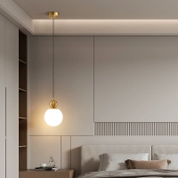 SE21-BR-10 WASY PENDANT BRASS OPAL E14 15x100cm IP20 2 YEARS WARRANTY Ε2