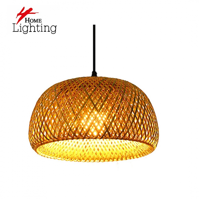 SE21-BA-38 WOVEN  PENDANT  BAMBOO STEEL 38*20*120cm  E27  2 YEARS WARRANTY