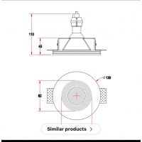 SE-SPG-DL-WH YESO SPOT GYPSUM DOWNLIGHT WHITE GU10 Γ3