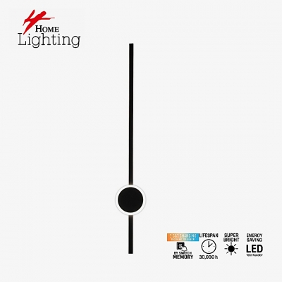 SE LED 60 ZENYA BLACK  WALL LAMP 3CCT WITH MEMORY  60cm  2 YEARS WARRANTY