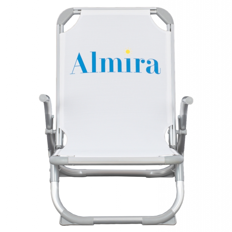 ΚΑΡΕΚΛΑΚΙ ΠΑΡΑΛΙΑΣ ΨΗΛΗ ΠΛΑΤΗ ALMIRA HM5053.03 ΒΑΡΕΩΣ ΤΥΠΟΥ ΛΕΥΚΟ ΑΛΟΥΜΙΝΙΟΥ 56x70x66 εκ.