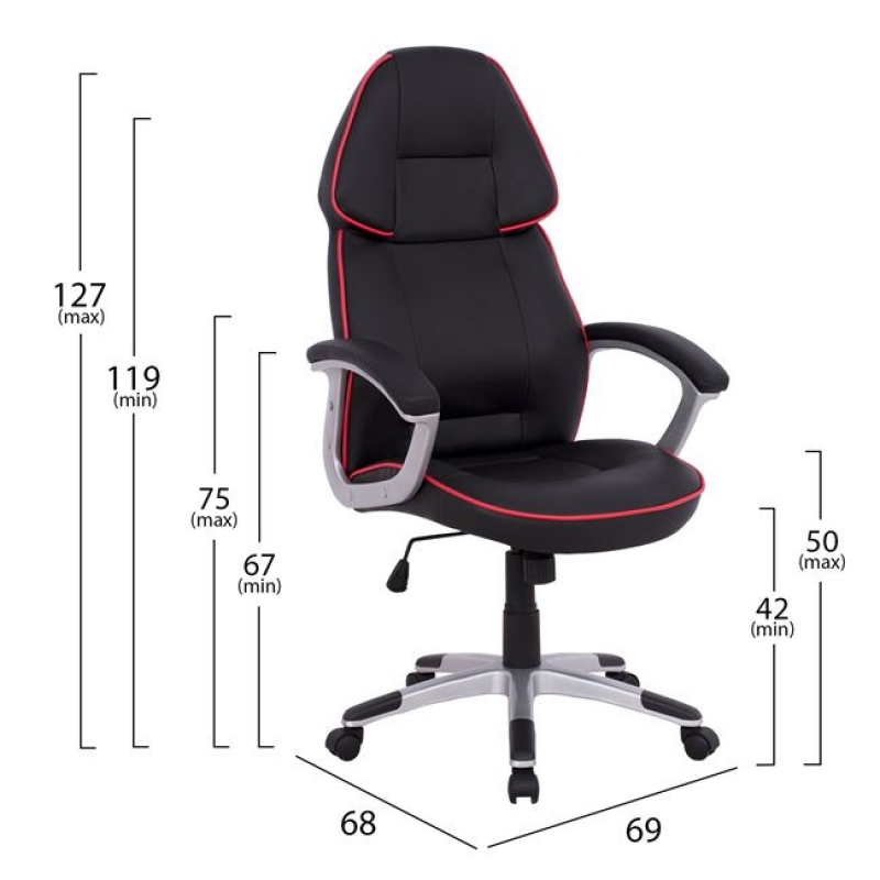 ΚΑΡΕΚΛΑ ΓΡΑΦΕΙΟΥ GAMING ARIS HM1007 BUCKET ΜΑΥΡΟ PU - ΚΟΚΚΙΝΗ ΡΙΓΑ 69x68x(119-127) εκ. ΚΑΡΕΚΛΑ ΓΡΑΦΕΙΟΥ GAMING ARIS HM1007 BUCKET ΜΑΥΡΟ PU - ΚΟΚΚΙΝΗ ΡΙΓΑ 69x68x(119-127) εκ.