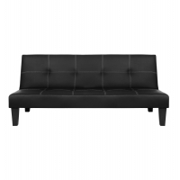 ΚΑΝΑΠΕΣ ΚΡΕΒΑΤΙ 3Θ HM3002.02 ΜΑΥΡΟΣ PU ΜΕ ΓΑΖΙΑ 186x90x82