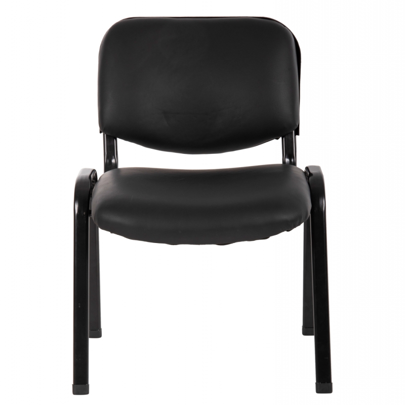 ΚΑΡΕΚΛΑ JANISHA HM1010.01 ΜΕ ΔΕΡΜΑΤΙΝΗ PU ΜΑΥΡΟ 53,5x59x77 εκ.