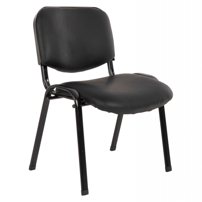 ΚΑΡΕΚΛΑ JANISHA HM1010.01 ΜΕ ΔΕΡΜΑΤΙΝΗ PU ΜΑΥΡΟ 53,5x59x77 εκ.