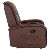 ΠΟΛΥΘΡΟΝΑ RELAX ΜΕ ΜΗΧΑΝΙΣΜΟ MASSAGE ROCCA HM0026.03 PU ΚΑΦΕ ΣΚΟΥΡΟ 80x96x97 εκ.