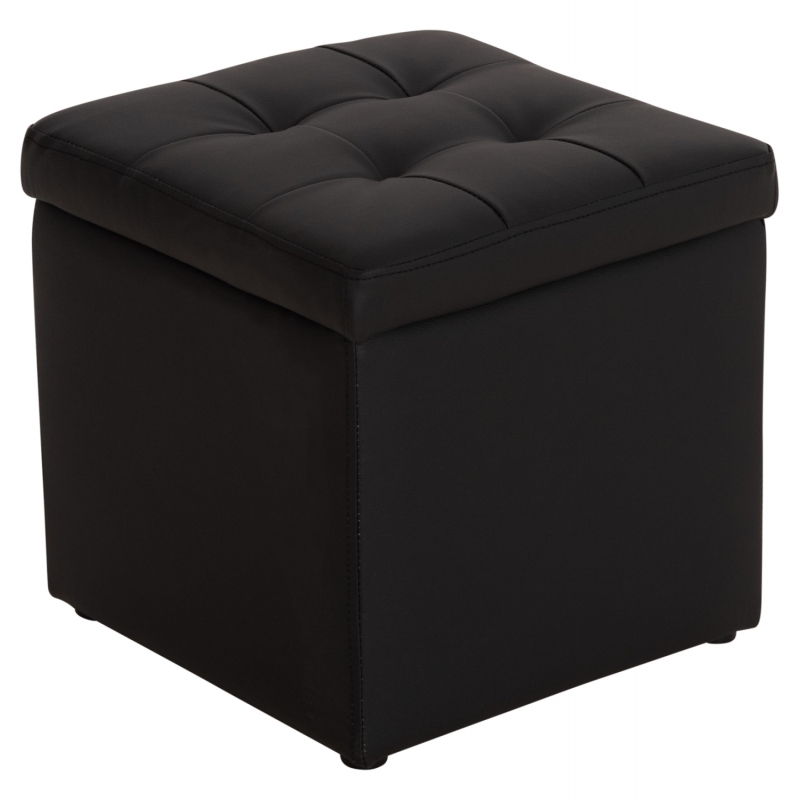 ΣΚΑΜΠΩ ΜΕ ΑΠΟΘΗΚΕΥΤΙΚΟ ΧΩΡΟ PU ΜΑΥΡΟ CUBE HM224.01 38x38x36.5Υεκ.