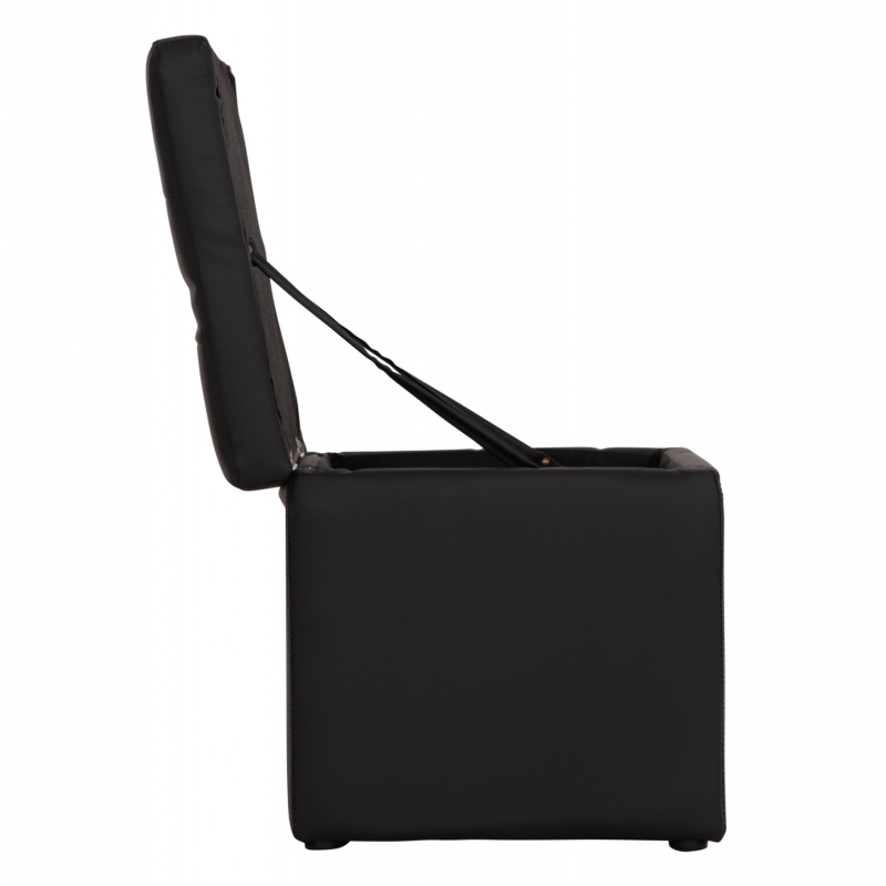 ΣΚΑΜΠΩ ΜΕ ΑΠΟΘΗΚΕΥΤΙΚΟ ΧΩΡΟ PU ΜΑΥΡΟ CUBE HM224.01 38x38x36.5Υεκ.