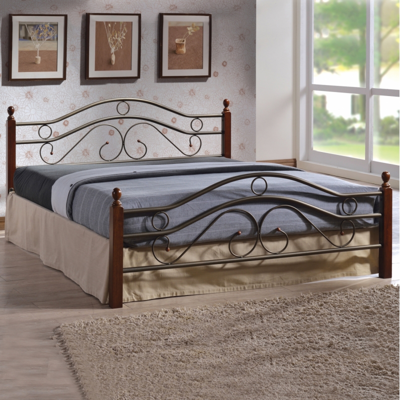 ΚΡΕΒΑΤΙ ΜΕΤΑΛΛΟ RUBBERWOOD CELINA HM311 ΓΙΑ ΣΤΡΩΜΑ 150x200 εκ. ΚΡΕΒΑΤΙ ΜΕΤΑΛΛΟ RUBBERWOOD CELINA HM311 ΓΙΑ ΣΤΡΩΜΑ 150x200 εκ.