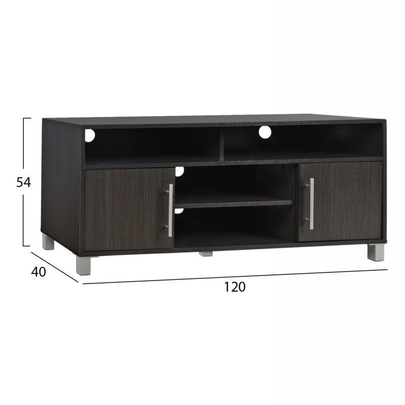 ΕΠΙΠΛΟ ΤΗΛΕΟΡΑΣΗΣ ΜΕΛΑΜΙΝΗΣ DANNA HM2202.01 ZEBRANO 120x40x54 εκ.
