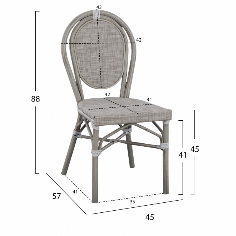 ΚΑΡΕΚΛΑ ΑΛΟΥΜΙΝΙΟΥ KASON BAMBOO LOOK ΠΑΤΙΝΑ ΓΚΡΙ ΜΕ TEXTLINE 45x57x88 εκ. HM5109 ΚΑΡΕΚΛΑ ΑΛΟΥΜΙΝΙΟΥ KASON BAMBOO LOOK ΠΑΤΙΝΑ ΓΚΡΙ ΜΕ TEXTLINE 45x57x88 εκ. HM5109