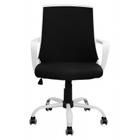 ΚΑΡΕΚΛΑ ΓΡΑΦΕΙΟΥ MALFOI HM1053.01 ΜΑΥΡO MESH & ΠΟΔΙ ΜΕΤΑΛΛΙΚΟ 58x59x103 εκ.