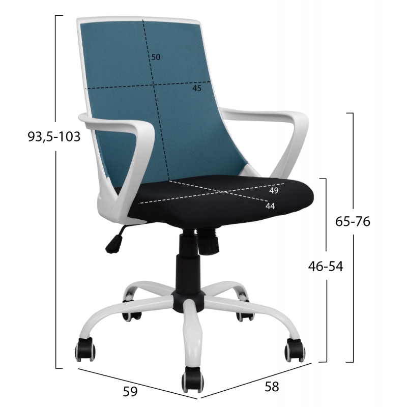 ΚΑΡΕΚΛΑ ΓΡΑΦΕΙΟΥ MALFOI HM1053.06 ΜΠΛΕ MESH & ΠΟΔΙ ΜΕΤΑΛΛΙΚΟ 58x59x103 εκ. ΚΑΡΕΚΛΑ ΓΡΑΦΕΙΟΥ MALFOI HM1053.06 ΜΠΛΕ MESH & ΠΟΔΙ ΜΕΤΑΛΛΙΚΟ 58x59x103 εκ.