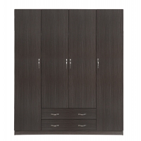 ΝΤΟΥΛΑΠΑ 4ΦΥΛΛΗ ΜΕ 2 ΣΥΡΤΑΡΙΑ AZALEA 200x55.5x180Υ εκ. HM353.01 ZEBRANO