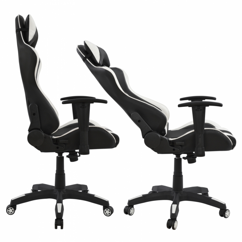 ΚΑΡΕΚΛΑ ΓΡΑΦΕΙΟΥ GAMING HM1062.04 SPEED ΜΑΥΡΟ ΛΕΥΚΟ PU 68,5x71,5x133,5 cm ΚΑΡΕΚΛΑ ΓΡΑΦΕΙΟΥ GAMING HM1062.04 SPEED ΜΑΥΡΟ ΛΕΥΚΟ PU 68,5x71,5x133,5 cm