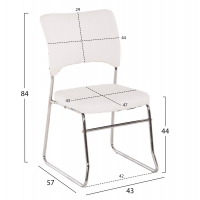 ΚΑΡΕΚΛΑ QUENTI HM1071.02 ΛΕΥΚΗ 52x60x85 εκ. ΚΑΡΕΚΛΑ QUENTI HM1071.02 ΛΕΥΚΗ 52x60x85 εκ.