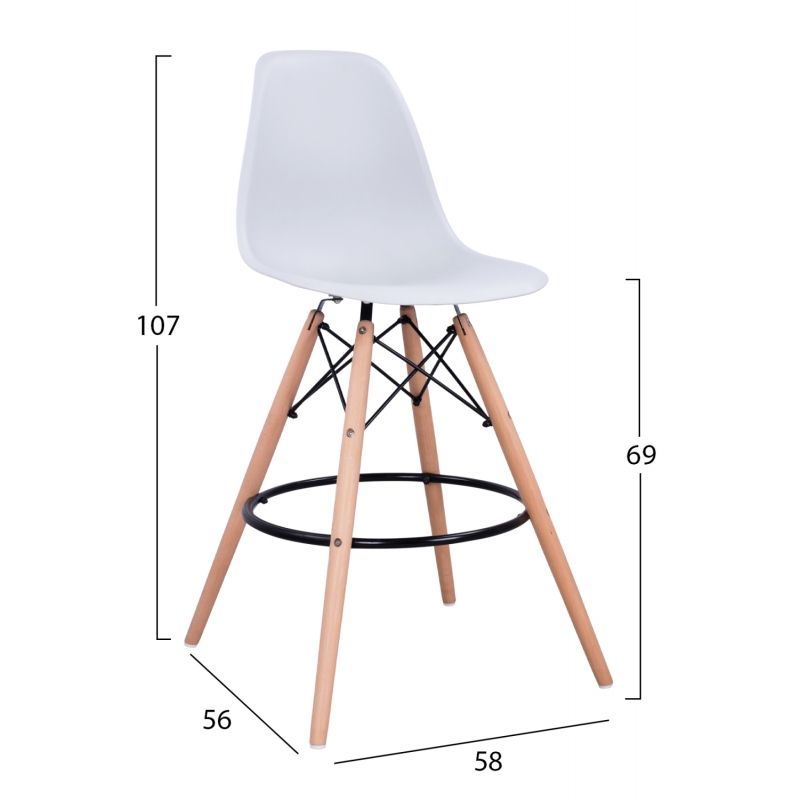 ΣΚΑΜΠΟ ΜΠΑΡ RENATA HM0173.01 ΛΕΥΚΟ 58x56x107Υ εκ. ΣΚΑΜΠΟ ΜΠΑΡ RENATA HM0173.01 ΛΕΥΚΟ 58x56x107Υ εκ.