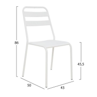 ΚΑΡΕΚΛΑ ΜΕΤΑΛΛΙΚΗ ΛΕΥΚΗ ΜΑΤ JASON HM5177.02 43x50x86cm ΚΑΡΕΚΛΑ ΜΕΤΑΛΛΙΚΗ ΛΕΥΚΗ ΜΑΤ JASON HM5177.02 43x50x86cm