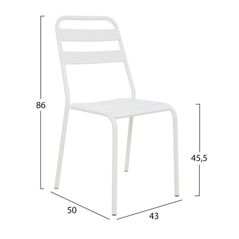 ΚΑΡΕΚΛΑ ΜΕΤΑΛΛΙΚΗ ΛΕΥΚΗ ΜΑΤ JASON HM5177.02 43x50x86cm ΚΑΡΕΚΛΑ ΜΕΤΑΛΛΙΚΗ ΛΕΥΚΗ ΜΑΤ JASON HM5177.02 43x50x86cm